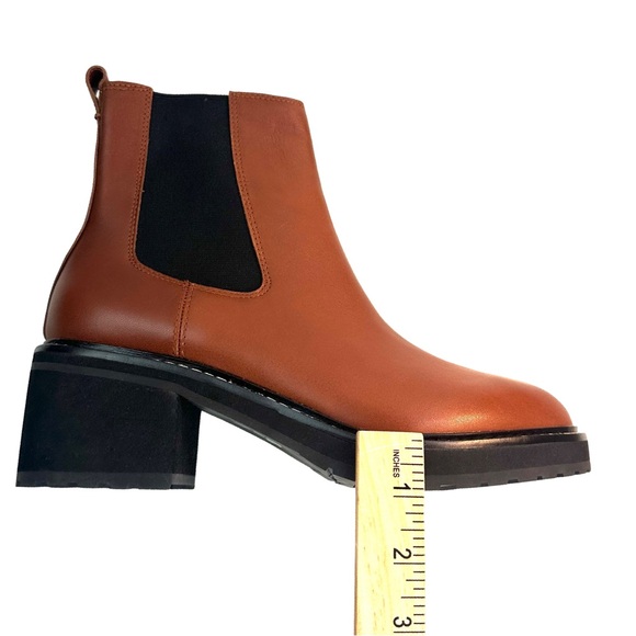 Madewell The Carina Platform Leather Chelsea Boot Color: Dried Maple Size:9 NWT - Picture 11 of 16